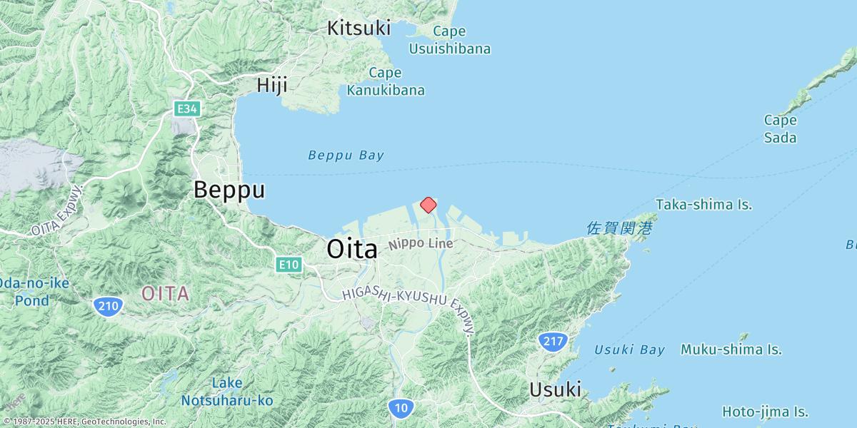 Map of Oita (Tsurusaki)