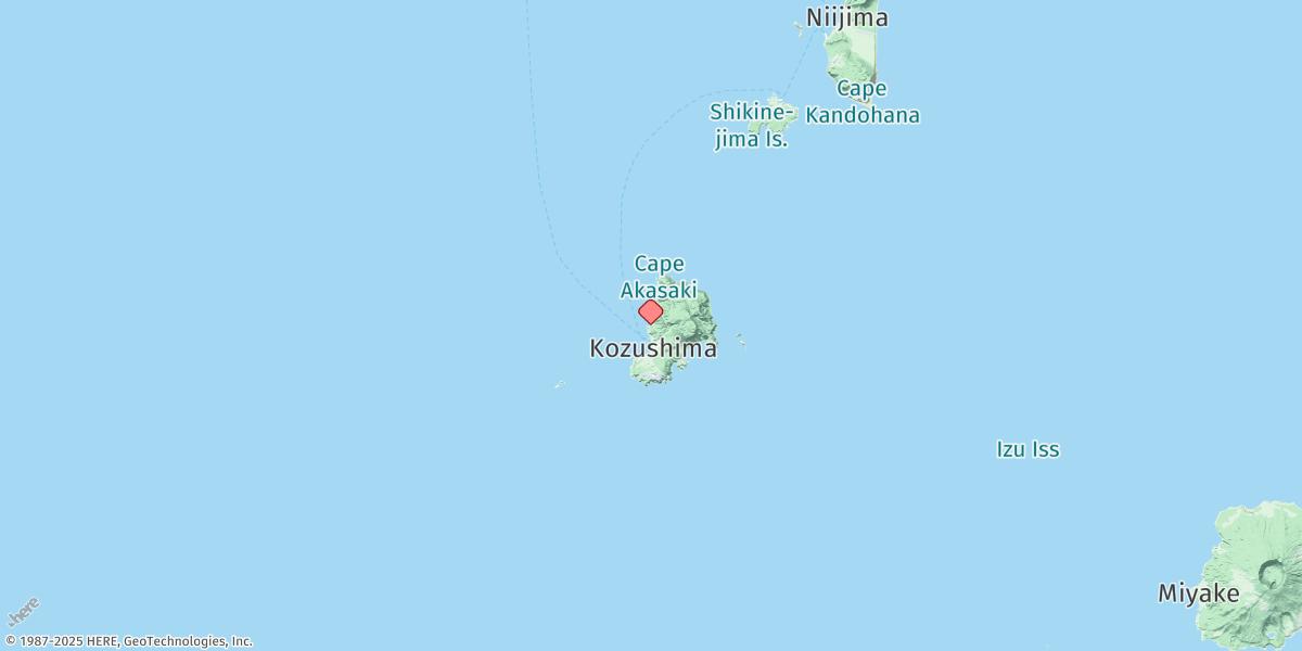 Map of Kozu Sima