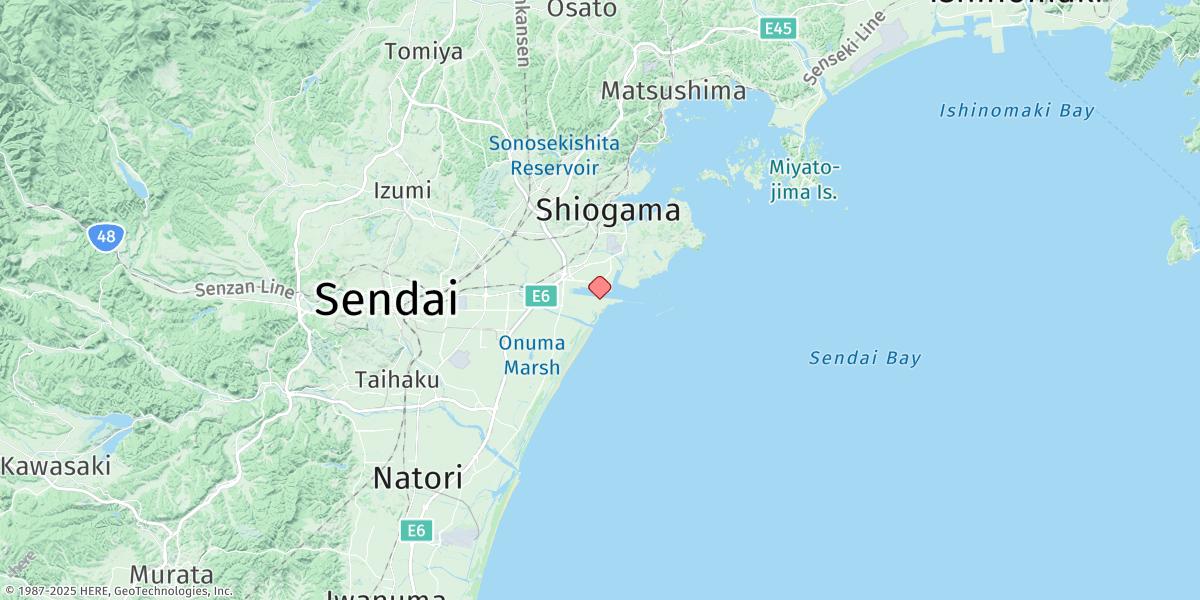 Map of Sendai (Honshu)