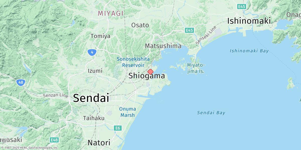 Map of Sendai-shiogama (Minatobashi)