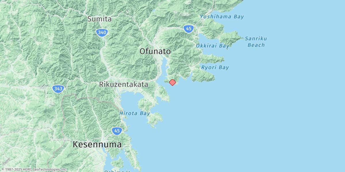 Map of Ofunato