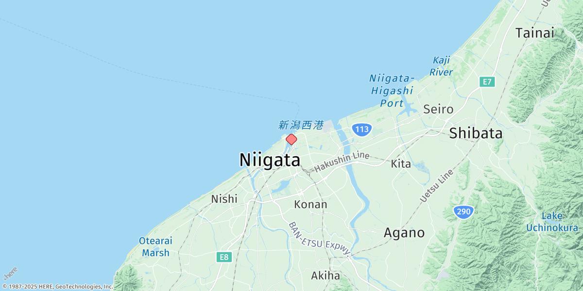 Map of Niigata (Nishi Ku)