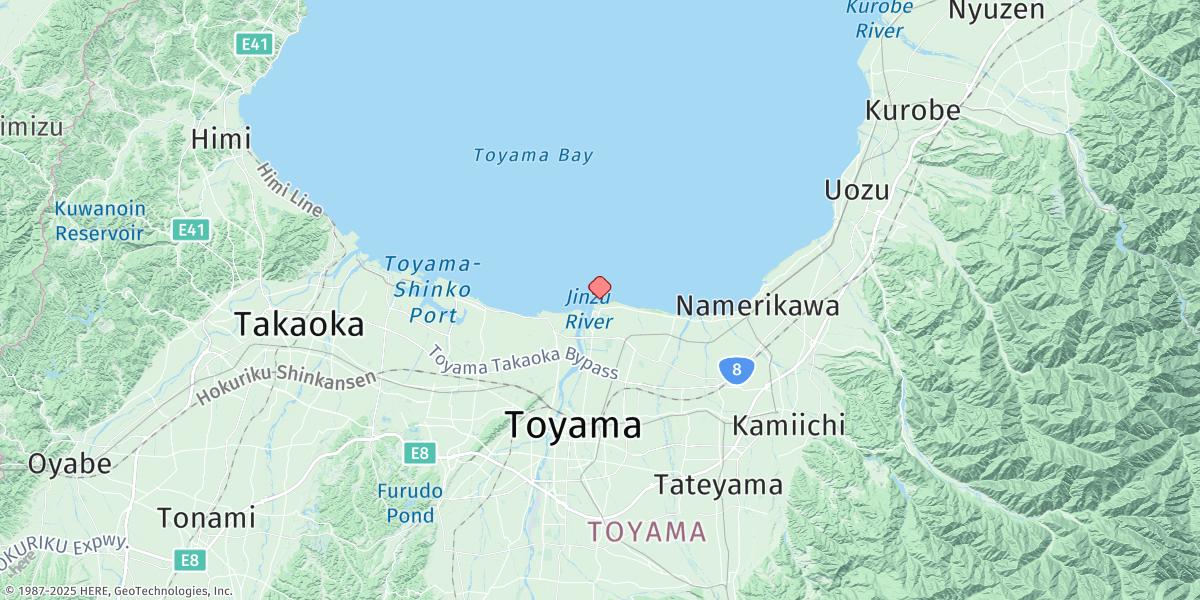 Map of Toyama