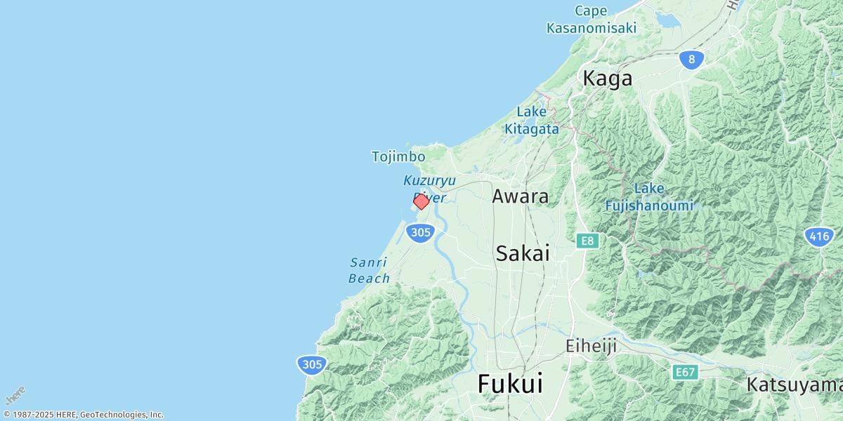 Map of Fukui