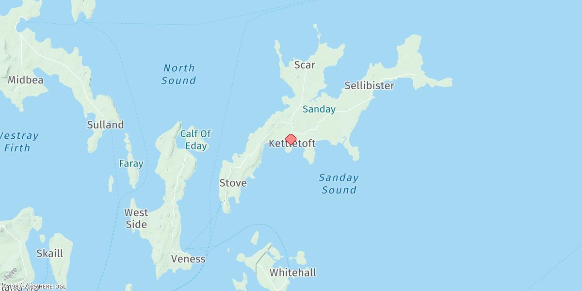 Map of Kettletoft Pier