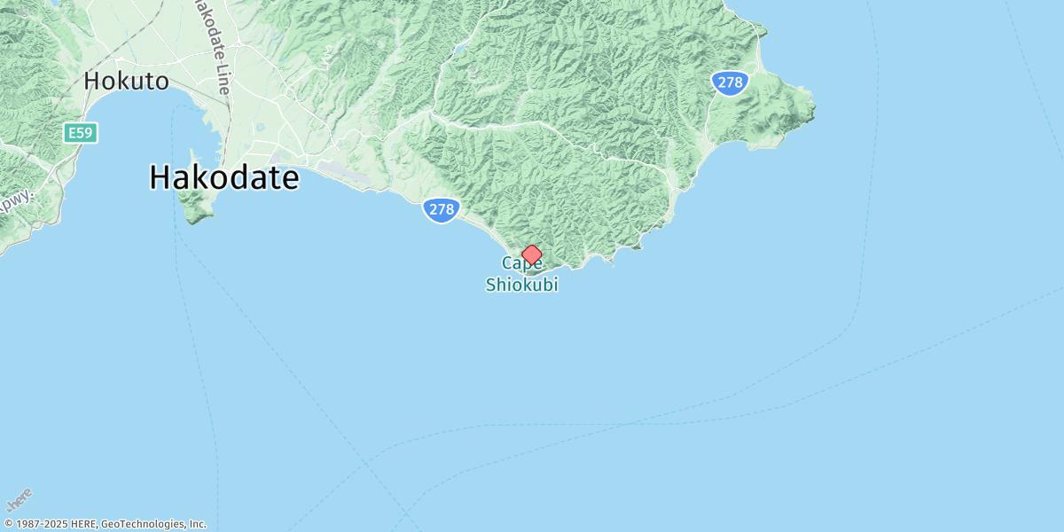 Map of Shiokubi Misaki