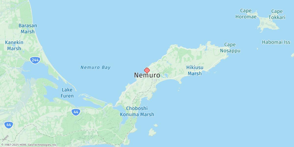 Map of Nemuro Ko