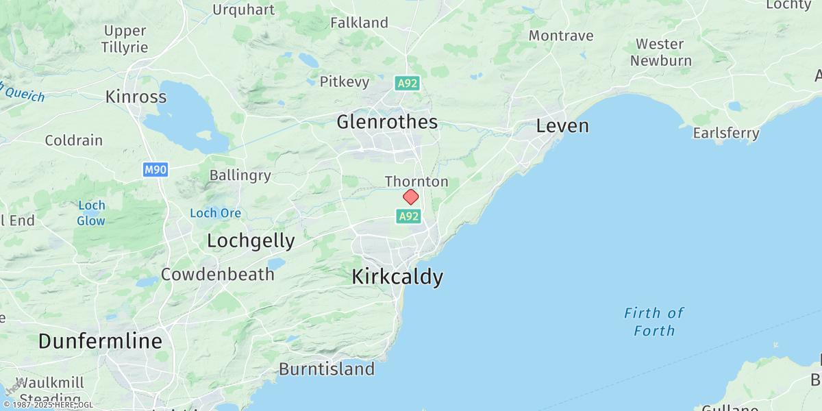 Map of Kirkcaldy