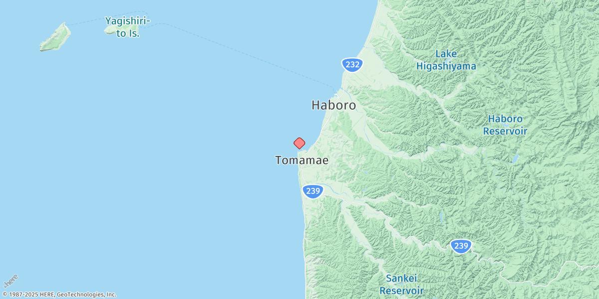 Map of Tomamae