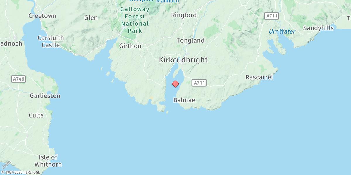 Map of Kirkcudbright Bay