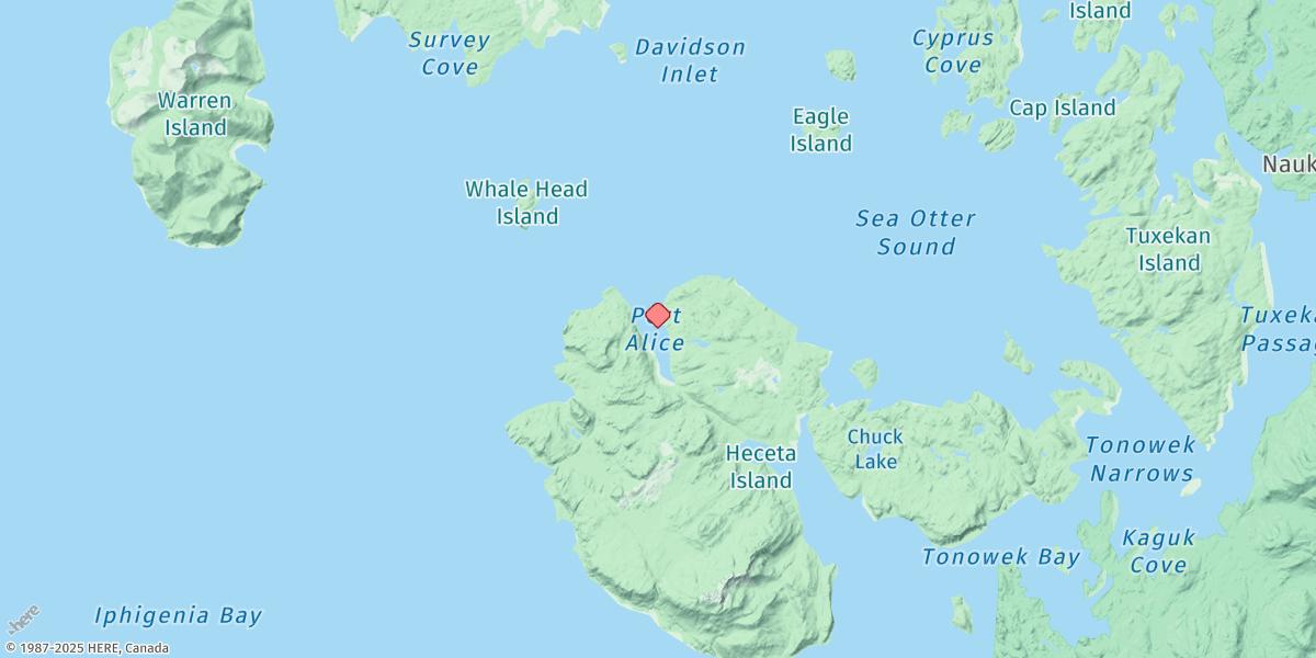 Map of Port Alice