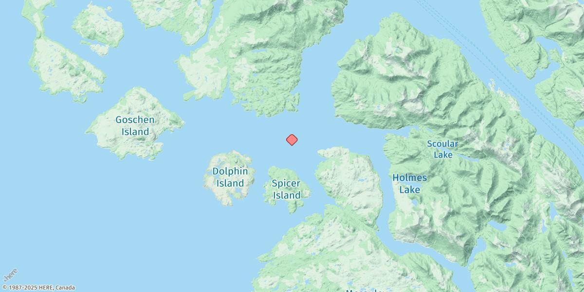 Map of Kitkatla Island
