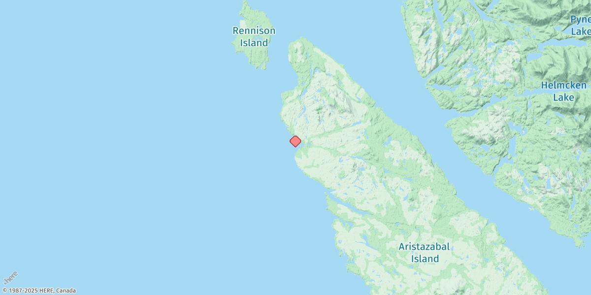 Map of Borrowman Bay