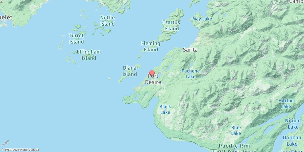 Map of Bamfield Inlet