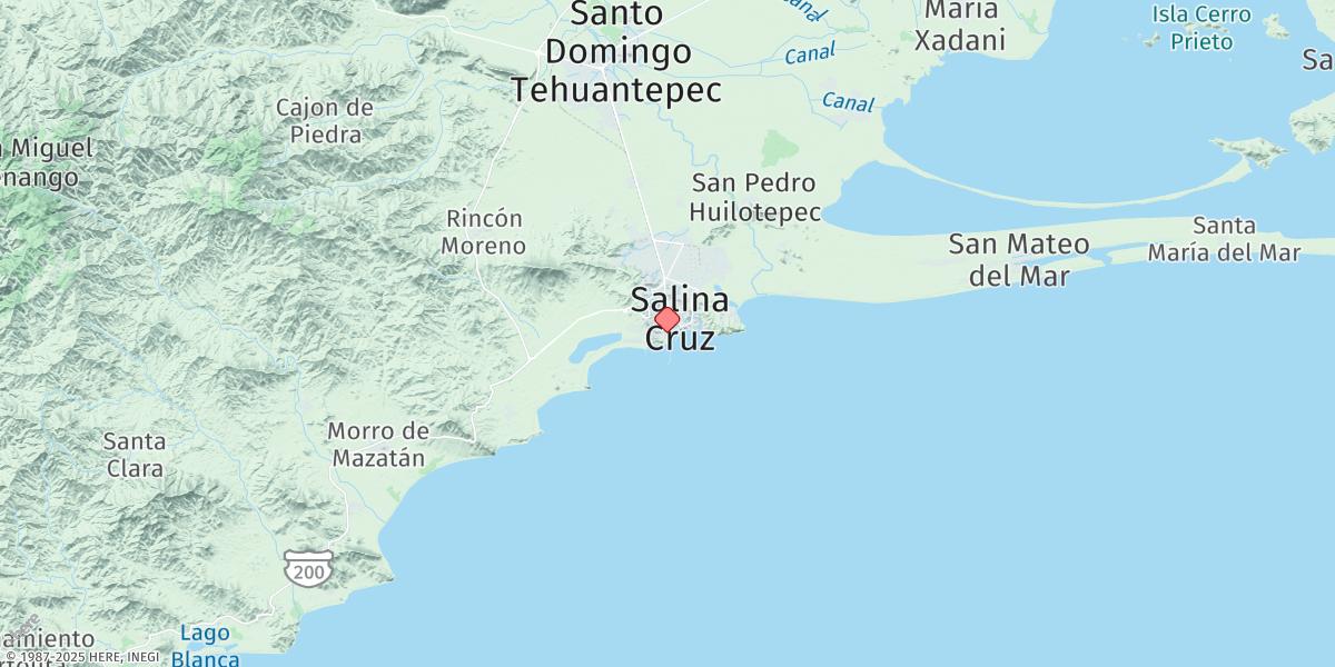 Map of Puerto Salina Cruz