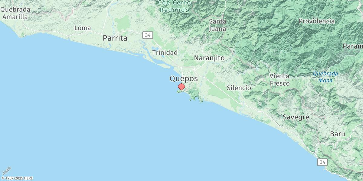 Map of Quepos
