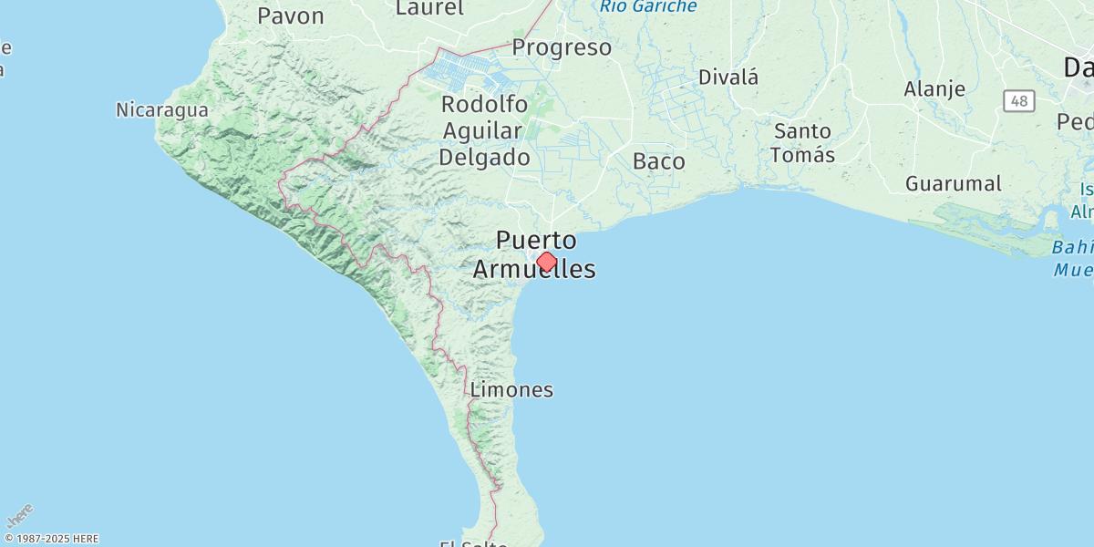 Map of Puerto Armuelles