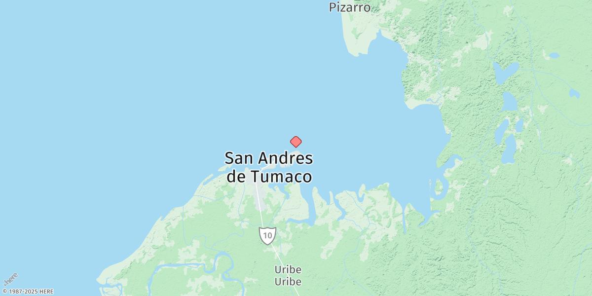 Map of Puerto Tumaco