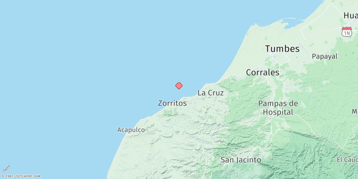 Map of Caleta Zorritos