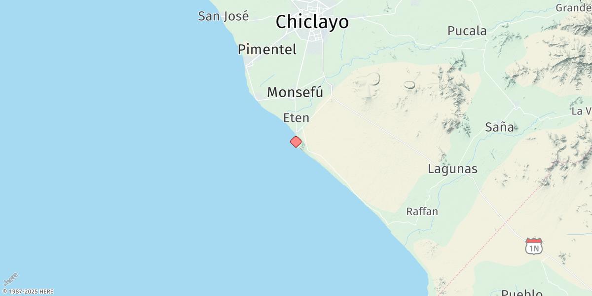 Map of Puerto Eten