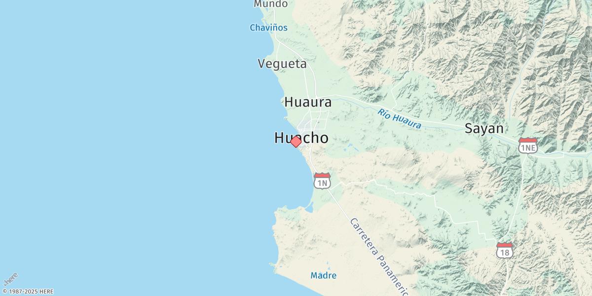 Map of Puerto Huacho