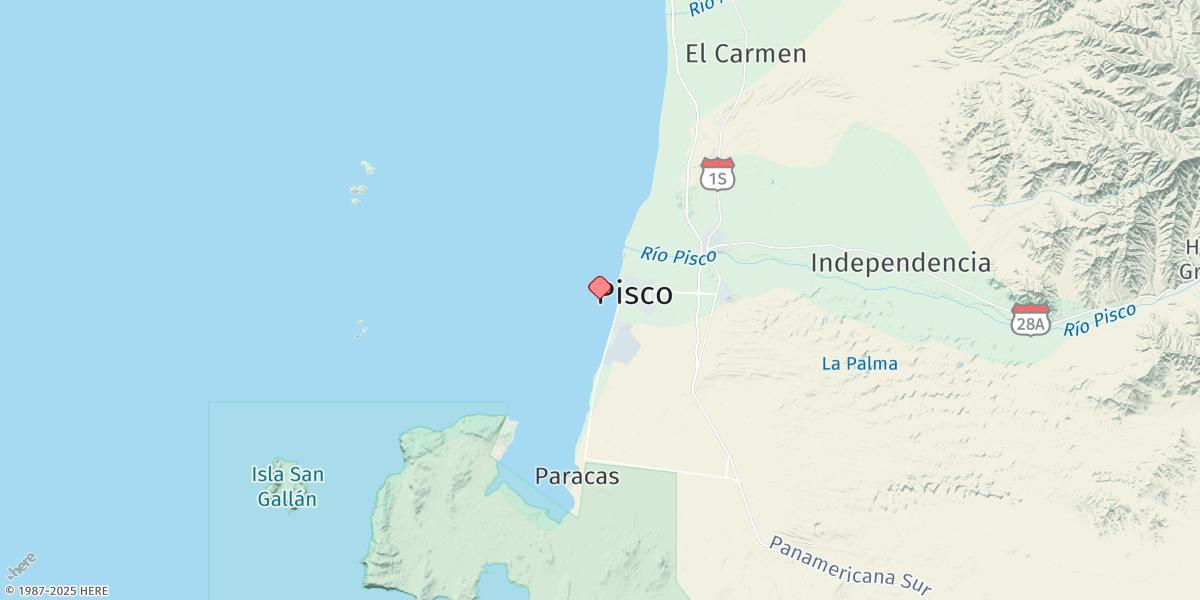 Map of Pisco