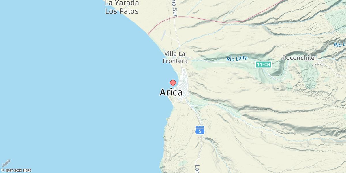 Map of Arica
