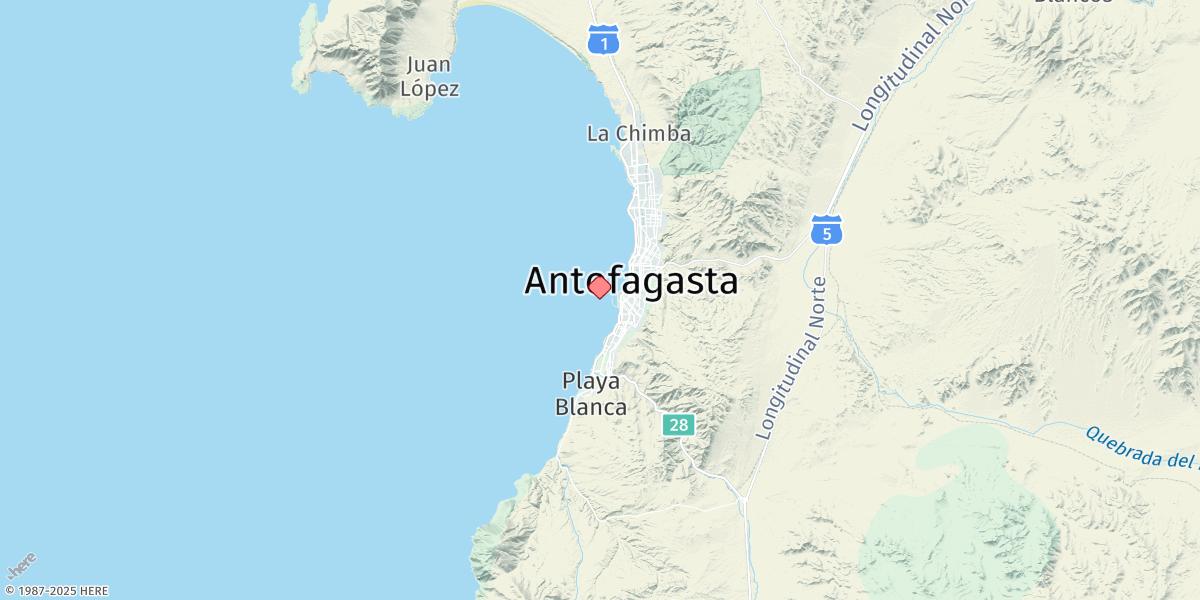 Map of Antofagasta