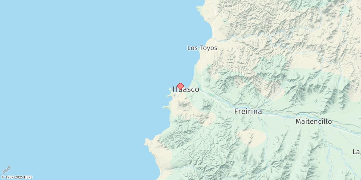 Map of Puerto Huasco