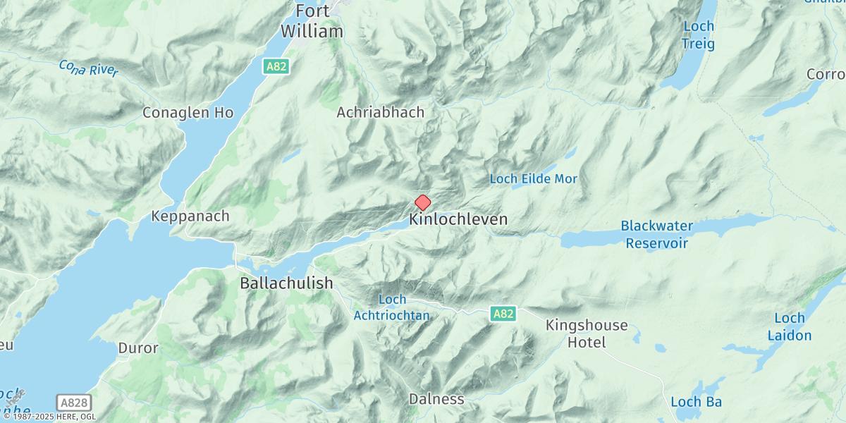 Map of Loch Leven Head Map of Loch Leven Head