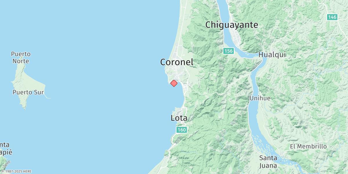 Map of Coronel
