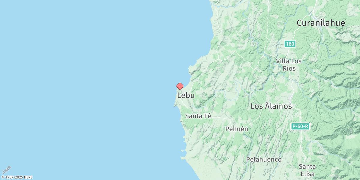 Map of Puerto Lebu
