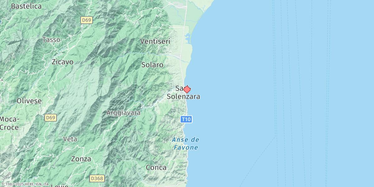Map of Solenzara