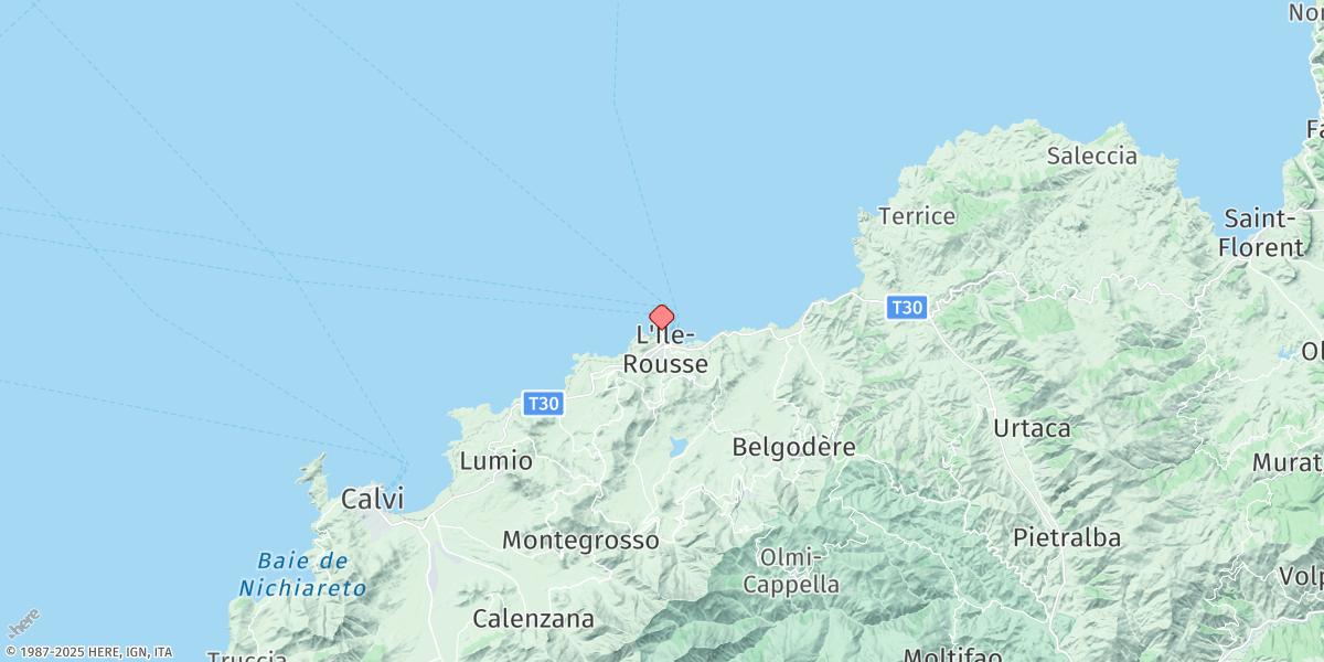 Map of Ile Rousse