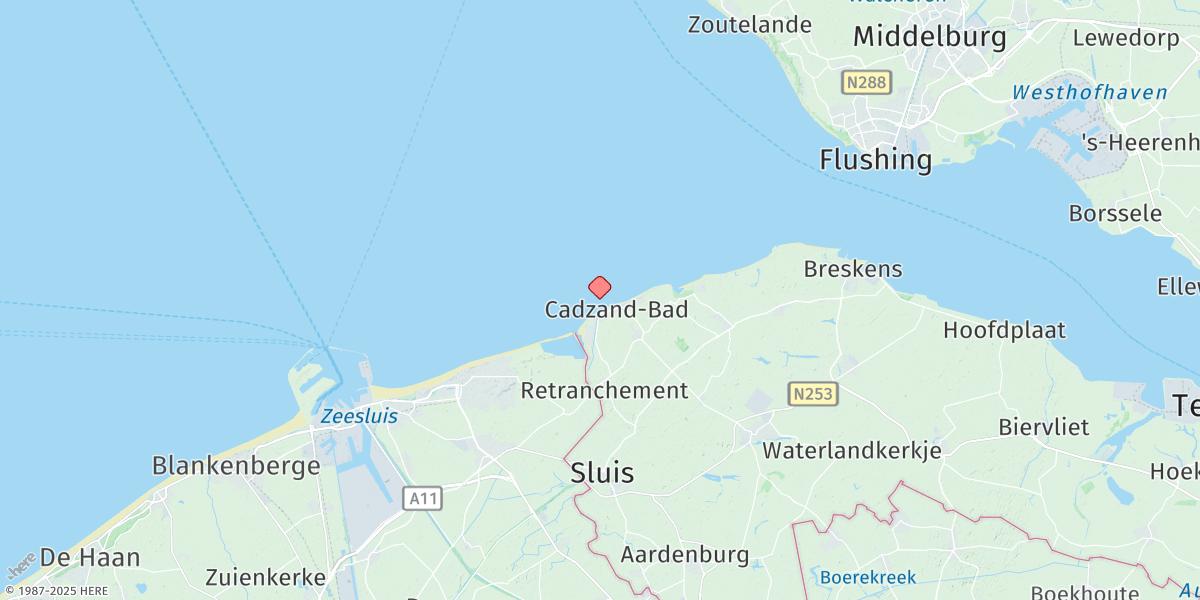 Map of Cadzand