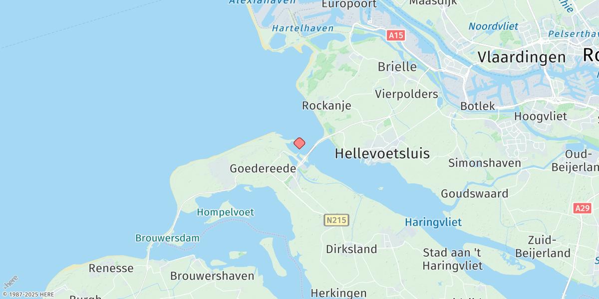 Map of Haringvlietsluizen