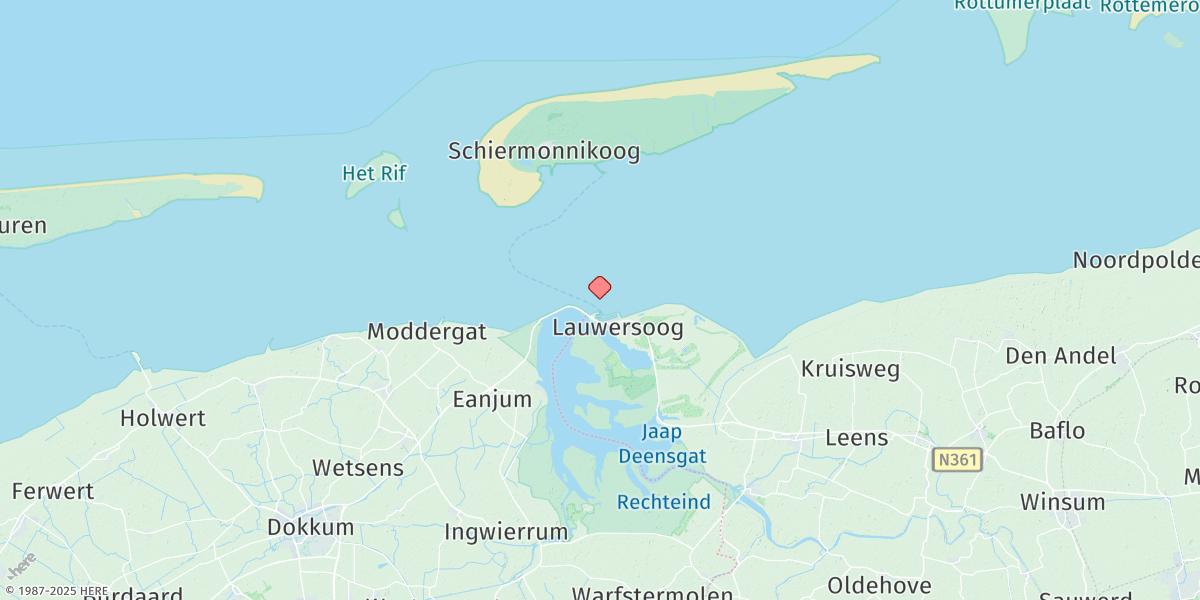 Map of Lauwersoog