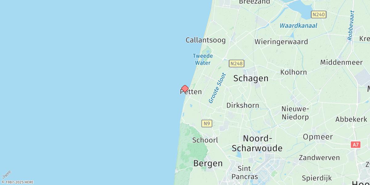 Map of Petten Zuid