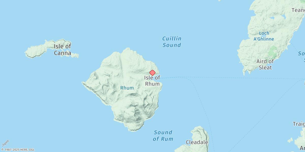 Map of Loch Scresort (Rhum)