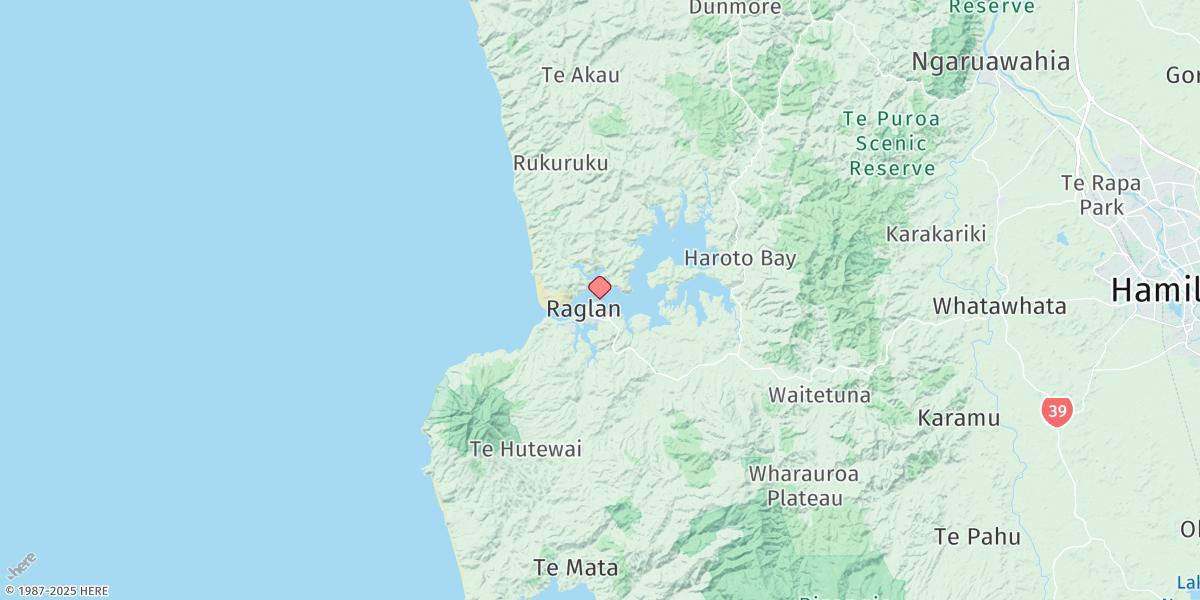 Map of Raglan