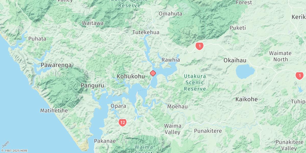 Map of Kohukohu