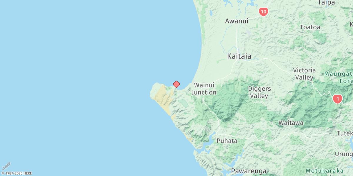 Map of Ahipara Bay
