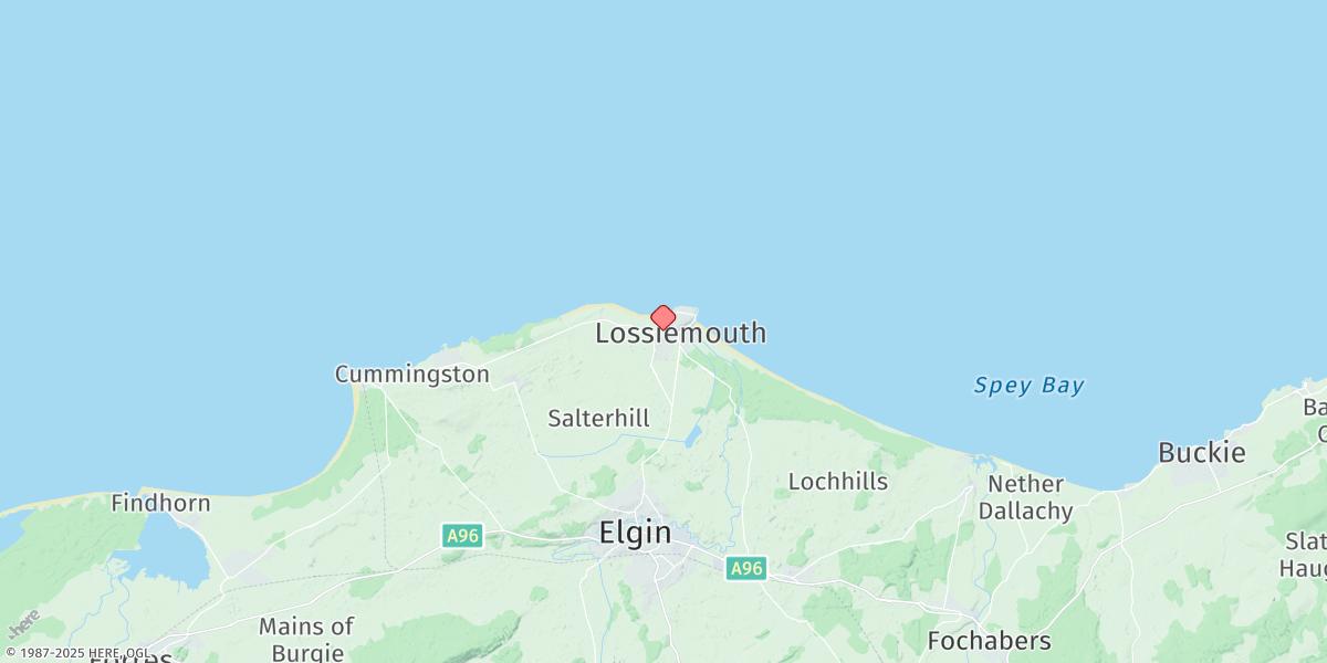 Map of Lossiemouth