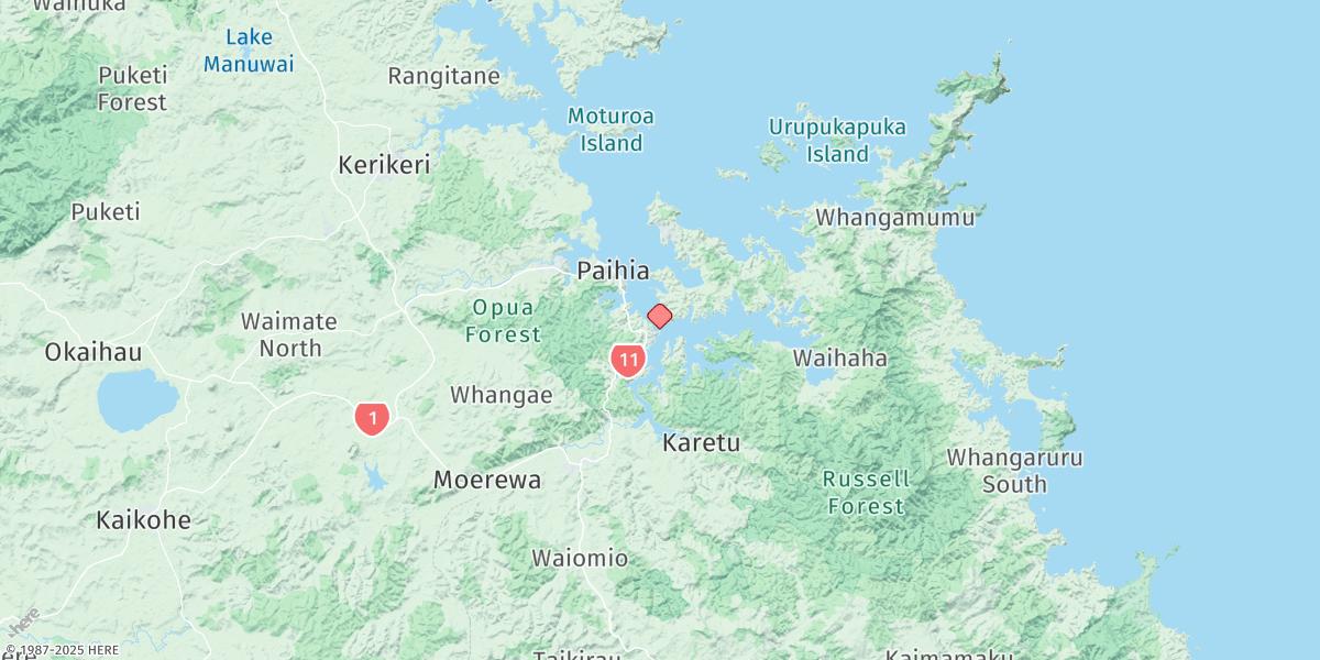 Map of Opua