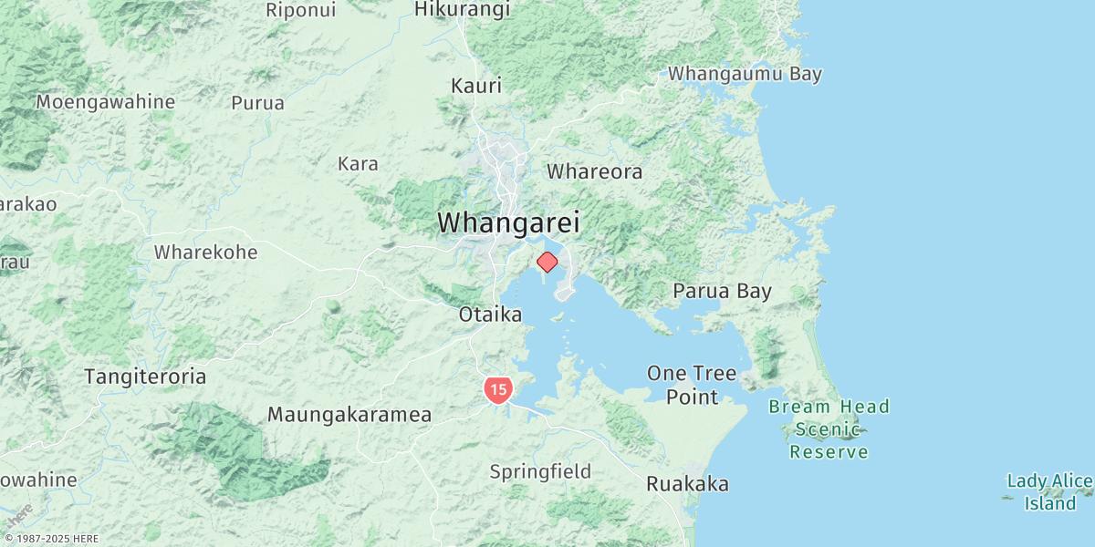 Map of Whangarei