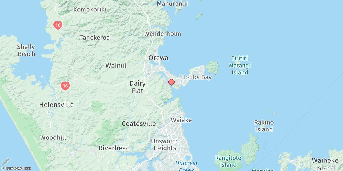 Map of Weiti River Entrance