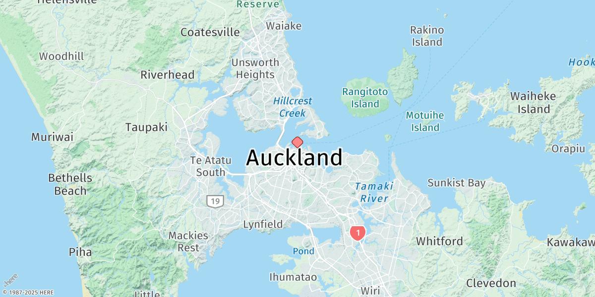 Map of Auckland
