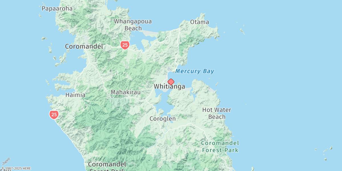 Map of Whitianga
