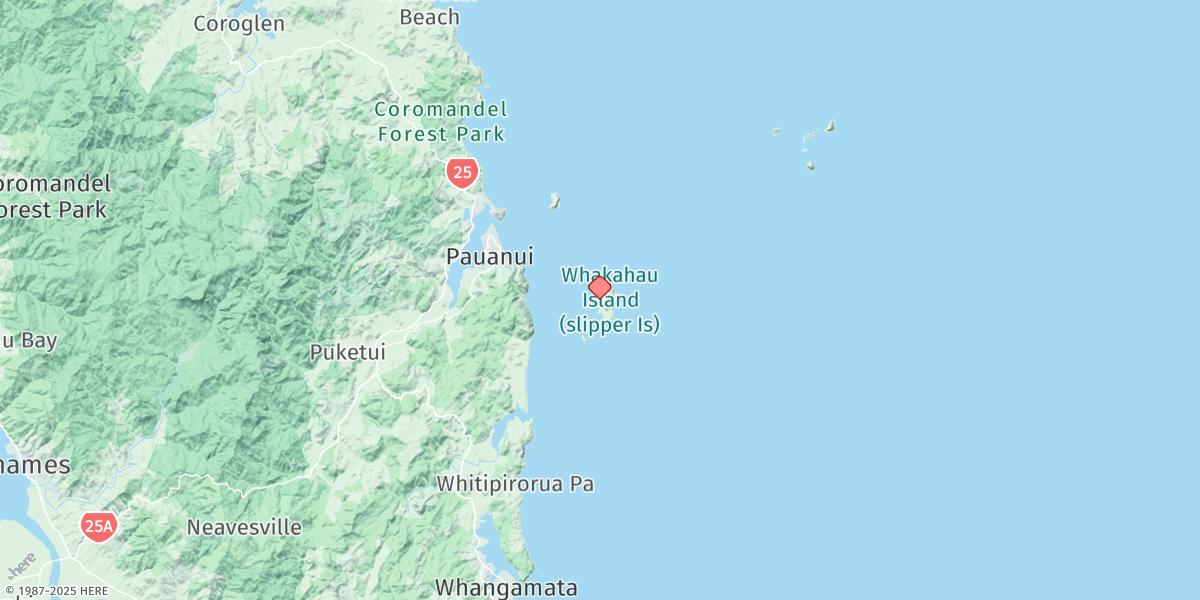 Map of Slipper Island (Whakahau)