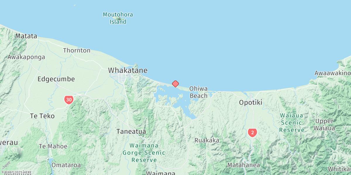 Map of Port Ohope Wharf